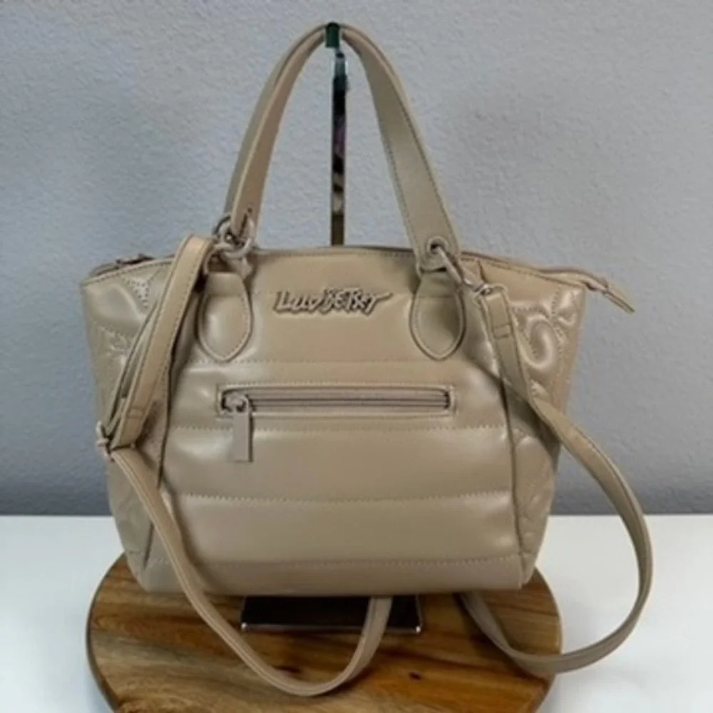 Luv Betsy By Betsy‎ Johnson LBKINLEY Quilted Heart Tan Purse Shoulder Handbag